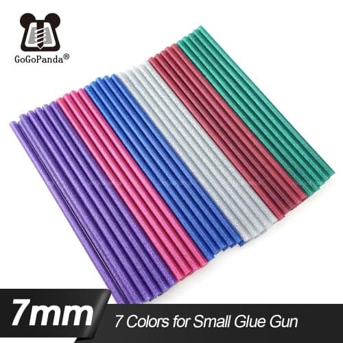 50PCS/Lot 7mm X190mm Non-Toxic Adhesive Craft Sticks Desinger Power Tool Hot Melt Glue Sticks Red Green Black Blue Golden Silver