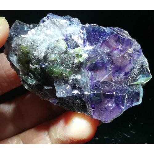 57.6gNatural purple fluorite mineral symbiosis specimen crystal healing energy QUARTZ GEM teaching specimen collection ornaments