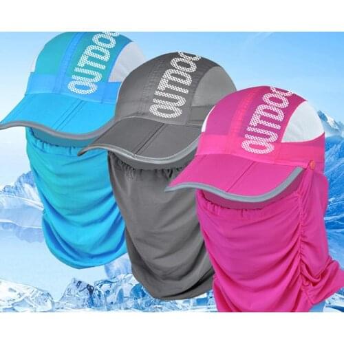 60pcs/lot new fashion summer face protect sun hat cap for riding cycling and beach use