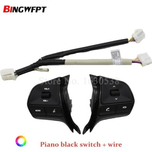 7-color free switching 2011-2012 button switches For KIA Rio K2 Steering wheel Audio channel for bluetooth controller Car part