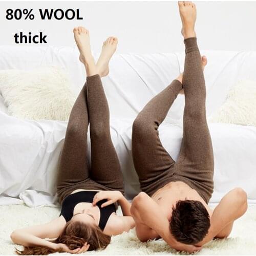 80% wool thick merino thermal underwear men merinos women pants leggings man long johns warm winter mens leggins trousers mens