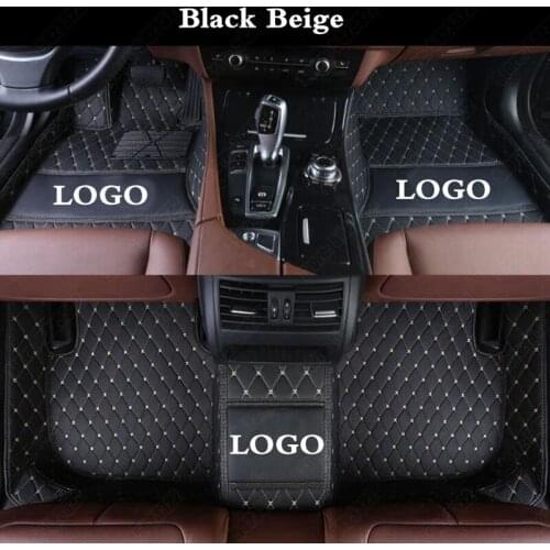Car Floor Mats for FIAT 500 Hatchback Convertible Linea Freemont Bravo Punto Palio Ottimo Auto Carpet Cover Liners Black Beige