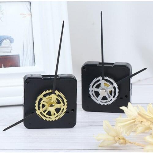 Gold Color Silent Wall Clock Mechanism Short Axis Quartz Clock Movement Metal Pointer