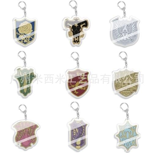 Anime Black Clover Keychain Cartoon Figure Asta Yuno Noell Silva Yami Magna Acrylic Pendent Cosplay Keyring Jewelry Gifts