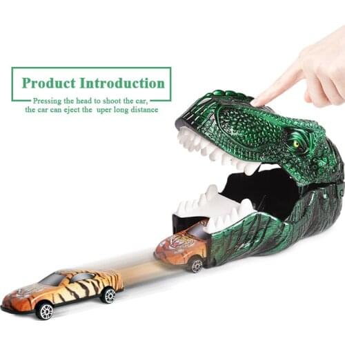 Childrens Birthday Gift Toy Dinosaur Marine Life Shark Movable Doll Toy Catapult Car Simulation Tyrannosaurus Model Toy Speed C