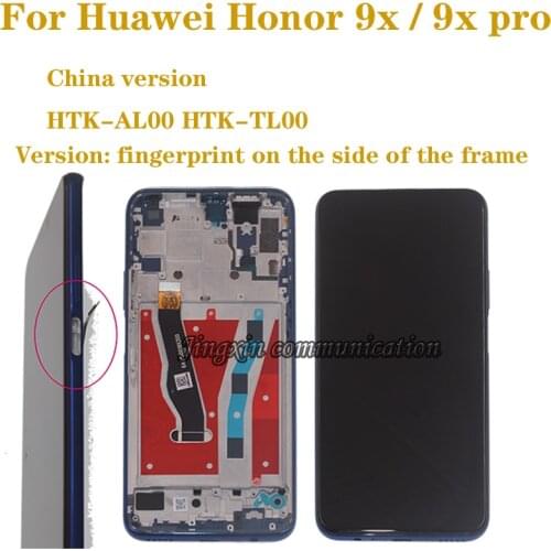 6.59" china version display For Huawei Honor 9X HTK-AL00 TL00 LCD Display Touch Screen Digitizer Assembly for HONOR 9X PRO LCD