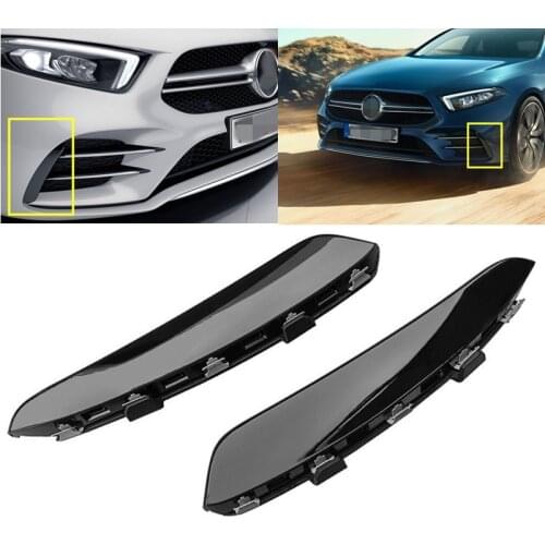 For Benz A Class W177 A160 A180 A200 A250 AMG A35 2019+ Front Side Bumper Lip Spoiler Fins Splitter Canards Fog Lamp Cover Trim
