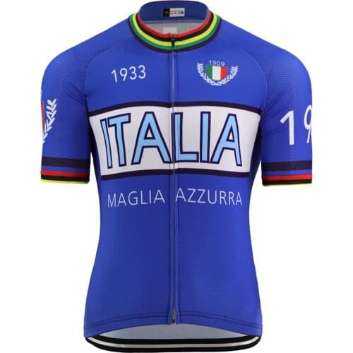 ITALIA retro cycling jersey men short sleeve road bike wear clothing tour bicycle clothes mtb jersey