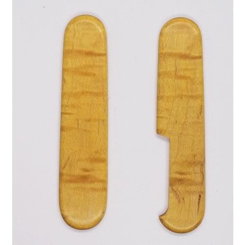 Hand Made Maple Wood Scales for 91 mm Victorinox Swiss Army Knife