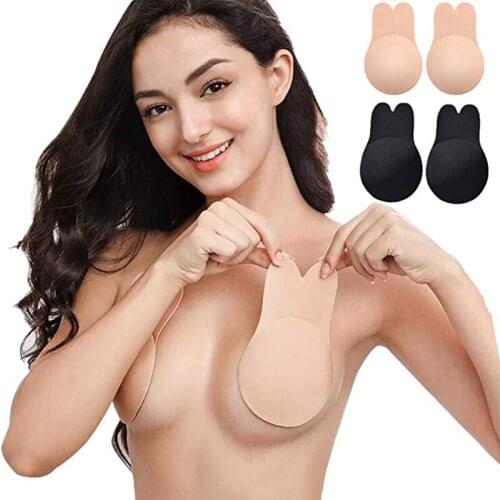 1 Pair Sticky Nipple Cover Pads Ladies Intimates Accessories Invisible Strapless Silicone Self-Adhesive Bras Push Up Bra Women