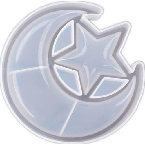 Moon Star Tray Resin Mold Crescent Moon Box Epoxy Silicone Casting Mold Tools