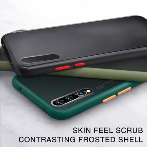 Matte Shockproof Bumper Phone Case On For Huawei P30 Pro P20 Lite Translucent Cases Mate 30 20 Pro Honor 20 V30 9X 8S Back Cover