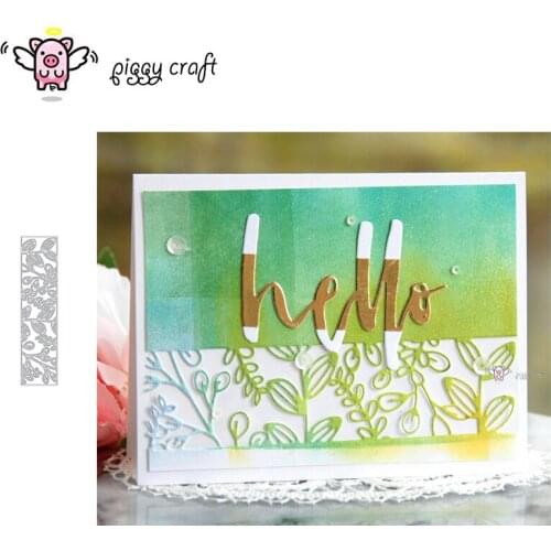 Piggy Craft metal cutting dies cut die mold Leaf frame decoration Scrapbook paper craft knife mould blade punch stencils dies