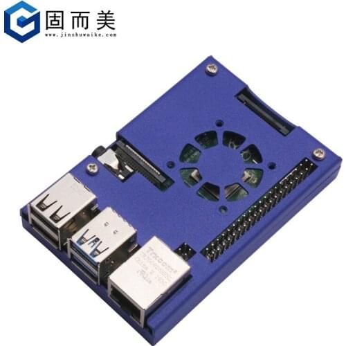 Metal shell rpi4 protective shell with wall bracket supporting din35 buckle