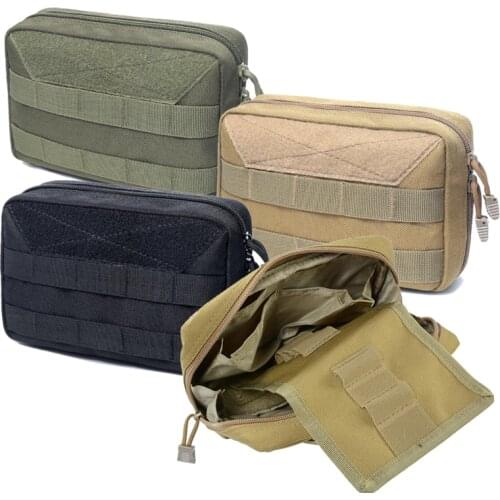 Mollle Tactical Outdoor Pouch Military Waist Bag EDC Utility Tools Pack Belt Hanging Pouch Medical Emergency First Aid Pouch