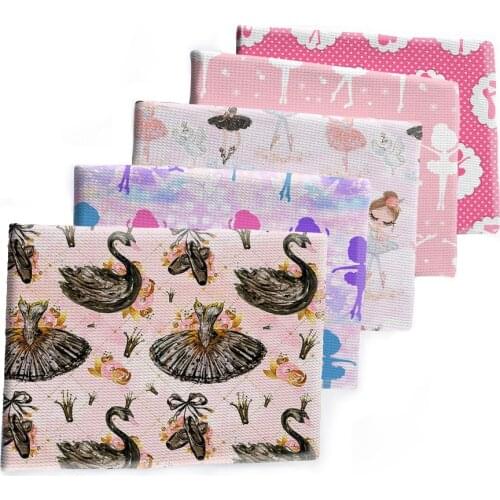 Cartoon Girl Printed Bullet Textured Liverpool Patchwork Tissue Kids home textile 50*145cm