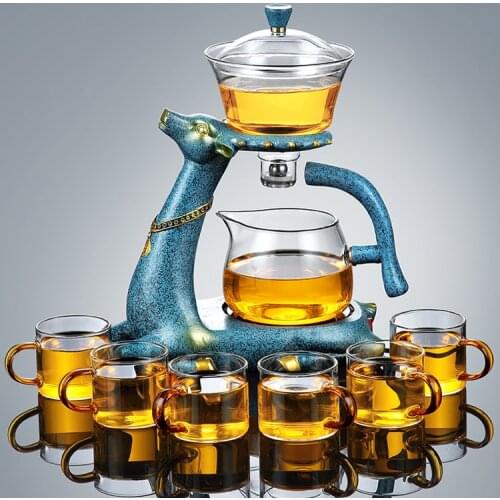 Chinese Glass Tea Cup Set Luxury Afternoon Luxury Living Room Tea Set Creative Kungfu Conjunto De Cha Teaware Sets DI50CJ