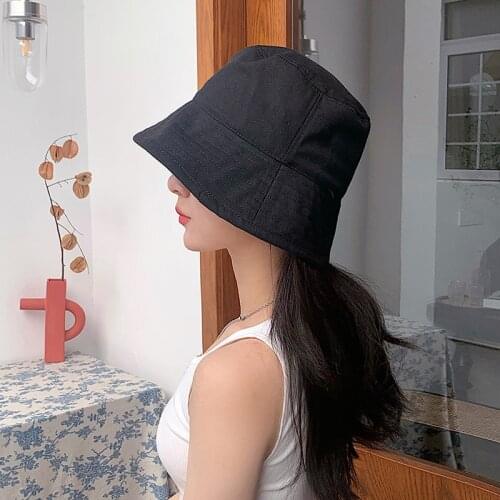 2021 New Fashion Bucket Hats Men Women Panama Summer Unisex Sun Hat Outdoor Fisherman Hat Big Brim Sun Protection Basin Cap