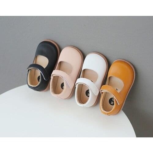 Simple and Fashionable Girls Leather Shoes Princess Shoes 2021 New Spring Autumn Model Children Soft-soled Non-slip Baby Shoes