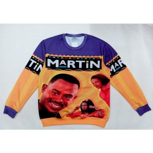 REAL American SIZE 2 styles Martin 3D Sublimation Print Crew neck Sweatshirt - plus size 3XL 4xl 5xl 6xl