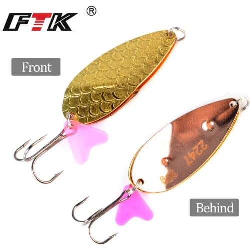 FTK Fishing Metal Plate Marine Cut 2 Extra Strong 25/30/35g Simulate Scales Single and Doule Sequins With Zinc Alloy Material
