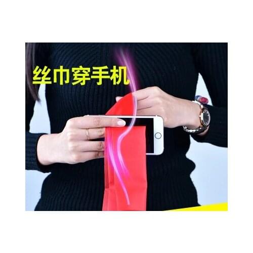 Scarves Through Mobile Phone Talent Show Screen Scarf Into The Phone Stage Close Magic Props Interesting Games 2021