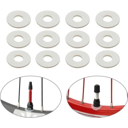 12pcs/set MTB Bike Bicycle Silicone Presta Valve Sticker Rim Protection Air Nozzle Pad Tire Gasket Protective Pads