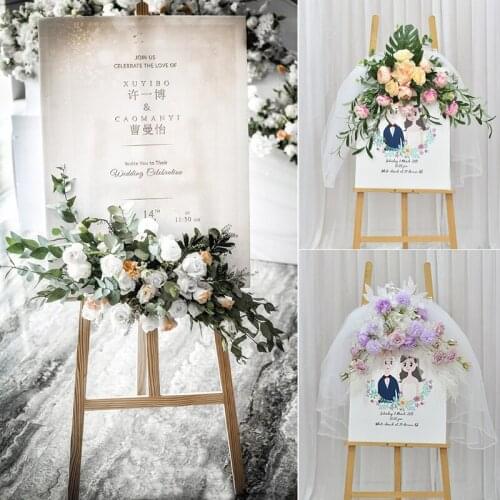 Wedding greeting card, water card, flower sign, flower shop, window, hotel, inn, accommodation, imitation silk flower