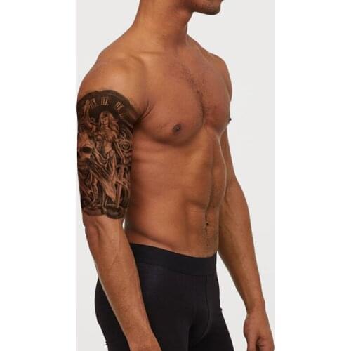 Balance Sword Snake Black Ancient Greece Women Men Arm Tattoos Stickers Fake Waterproof Skull Rose Tattoo Tempaorary Body Tatto