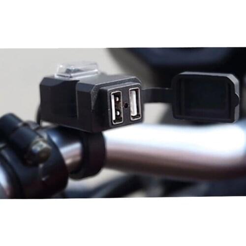 Universal Waterproof 9-90V Dual USB Car Motorcycle Socket Splitter Charger Power Port Adapter Motorbike Mobile Phone Charger 12V