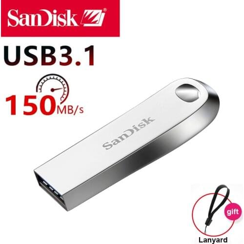 New Original Sandisk Ultra Luxe USB 3.1 USB Flash Drive Pen Drive Max 150MB/s CZ74 128GB 64GB 32GB 16GB Pendrive Animado USB Key