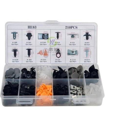 210pcs For Jeep Chrysler Honda Chevrolet JAC Hyundai Motor Nylon Snap Pack HE63
