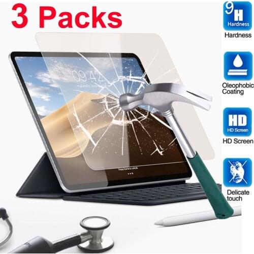 3 Packs Tempered Glass For iPad Pro 11 Inch 2020 2nd 2.5D Curved Edge Full Cover Screen Protector For iPad Pro 11 Inch 2018 Film