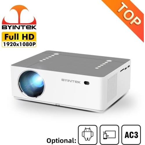 BYINTEK K20 Full HD 1080P 3D Home Theater Game LED Video Smart Android Wifi Display 300inch Projector Beamer for 4K Cinema