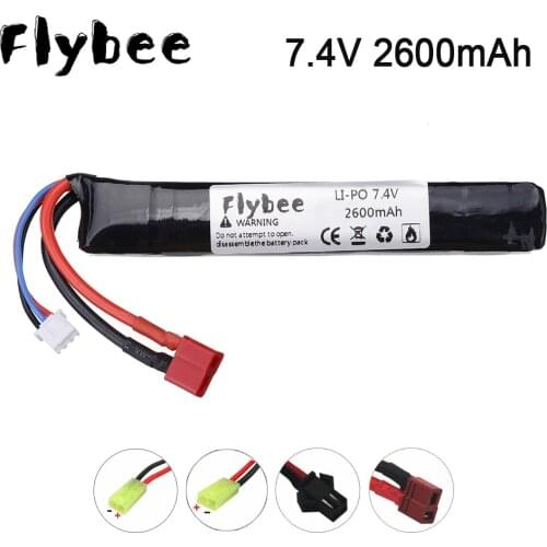 7.4v 2600mAh Lipo Battery For Water Gun 2S 7.4V Battery For Mini Airsoft BB Air Pistol Electric Toys Guns Parts #125mm