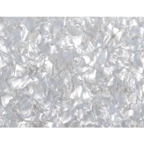 Acrylic/PMMA Pearlescent Mineral Crystal Sheets 3.0mm for Jewelries, Crafts, Art Works, Decoration - White (DH01)