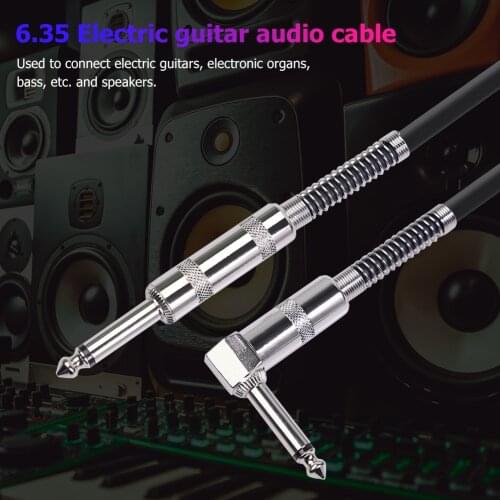 Lead Audio Video Cable Adapter Cable Aux Cable 6.5mm Guitar Cable Straight Male to Right Angle Male Mixer Amplifier Audio Wire