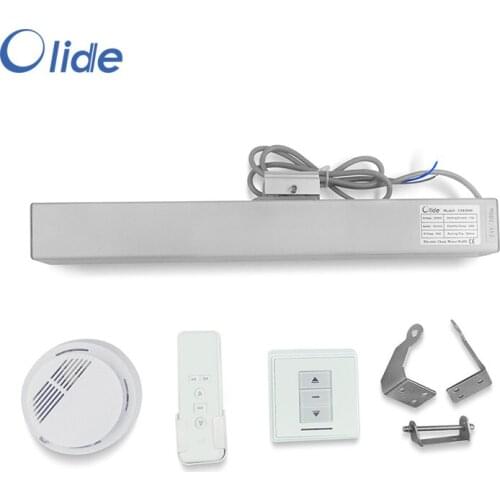 Automatic Single Chain Linear Window Actuator With Smoke Detector (remote control+receiver+smoke sensor are included)