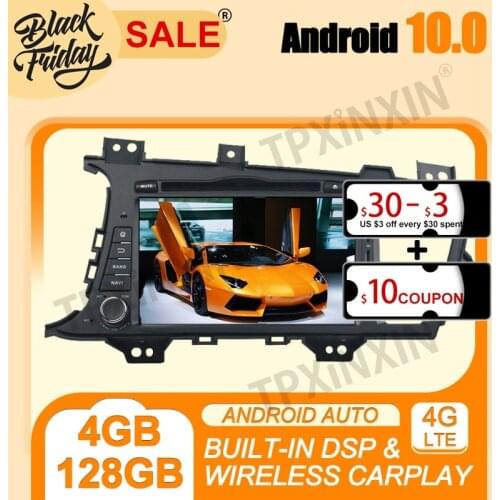 Android 10.0 4G+128G Screen Car For KIA K5 Optima 2010-2013 Multimedia Player GPS Navi Auto Audio Radio Video Stereo Head Unit