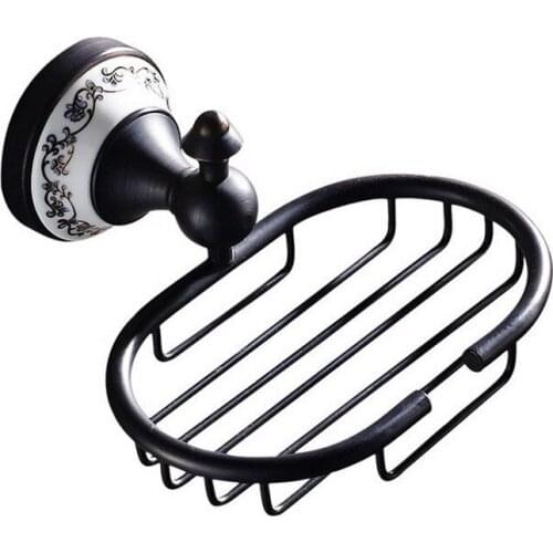 Black Oil Rubbed Brass Wall Mounted Bathroom Soap Basket New Bath Soap Dish Holders Bathroom Products