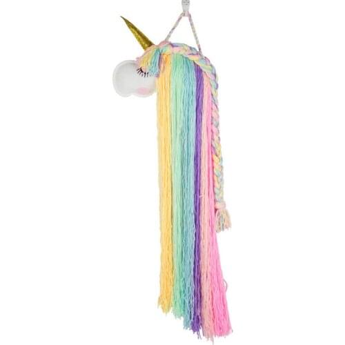 Fioday New Unicorn Hanging Storage Belt for Girls Hair Clips Barrette Hairband Organizer Strip Holder Tools for Hair Accessories