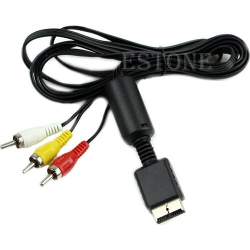 OOTDTY New Audio Video AV Cable Cord Wire to 3 RCA for Sony Playstation PS PS2 PS3