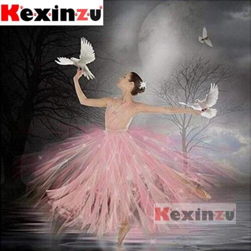 Kexinzu Full Square Round Drill 5D DIY Diamond Painting"Ballet woman"3D Embroidery Rhinestone Cross Stitch 5D Home Decor X077899
