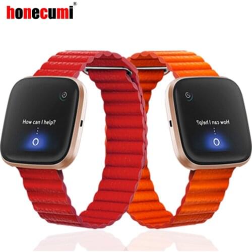 Magnetic Strap For Fitbit Versa/Versa Lite Band Bracelet Wristband Strap Leather for Fitbit Versa 2 Smartwatch
