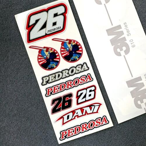 Motorsport Dani Pedrosa 26 #26 stickers Samurai for Helmet RX-7X RX-7V Motocross Decals motorcycle sticker 3M Highly Reflective