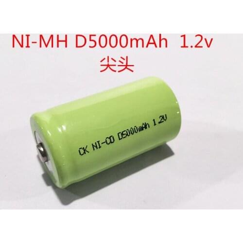 5PCS Ni-MH battery No. 1 NI-MH D5000mAh 1.2V D 5000MAH