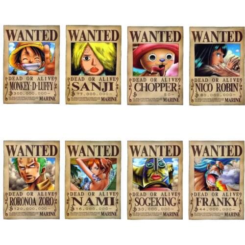 One piece Anime postersvivid color high definition glossy paper prints white coated paper free shipping wholesale drop sale