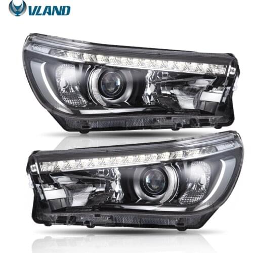 VLAND Factory Wholesales LED Headlights Front Lamp Assembly 2015 2016 2017 2018-up Head Light For Toyota Vigo Hilux Revo