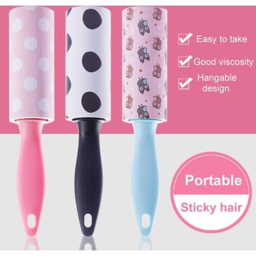 Portable Sucking Sticky Dust Mini Drum Lint Rollers Household Cleaning Tools Clothes Fluff Carpet Sheets Hair Sticky Torn Off