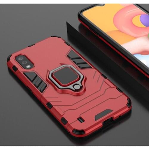 Shockproof Armor Case For Samsung A01 Case Ring Stand Back Cover For Samsung Galaxy A01 GalaxyA01 A 01 A015 5.7inch Coque Funda